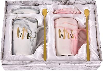 Tasses à café imprimées amirteer mr & mrs - cadeau de mariage