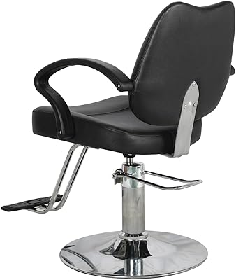 Chaise de salon en cuir de qualité supérieure : chaise de salon robuste, hauteur réglable, rotation à 360°, supporte 330 lb, idéale pour les salons de coiffure et de beauté, noir. DIAYTAR COTE D'IVOIRE est une boutique en ligne généraliste proposant plus de 300 000 références de produits variés. Elle est leader dans le marché ivoirien en termes de ventes en ligne. La qualité et la diversité de ses produits lui ont valu une réputation excellente.