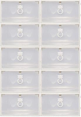 Boîte de rangement pour chaussures en plastique transparent, 10 pièces... (transparent, 10 pièces). La boutique en ligne DIAYTAR COTE D'IVOIRE permet à ses clients de bénéficier d'une expérience d'achat en ligne confortable et sécurisée. Elle dispose d'un système de paiement fiable et d'une livraison rapide pour que les clients reçoivent leurs commandes dans les délais impartis. C'est un choix de confiance pour les ivoiriens.