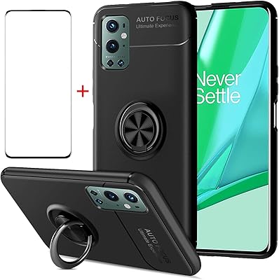 Oneplus 9 pro coque protecteur d'écran compatible avec antichoc anneau