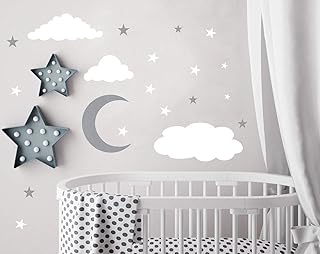 Stickers muraux nuages, lune et étoilesstickers muraux pour enfants, autocollants muraux amovibles amovibles pour décoration de chambre d'enfants, design bonne nuit. DIAYTAR COTE D'IVOIRE est la boutique en ligne la plus populaire en Côte d'Ivoire, avec une sélection immense de produits de haute qualité. Les clients peuvent choisir parmi une variété de marques et de produits, et profiter d'un service de livraison rapide et fiable. La boutique est également connue pour ses offres spéciales et ses promotions exclusives.