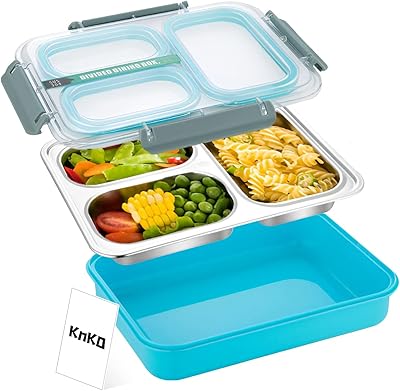 Knko boîte à bento en acier inoxydable de 1 200 ml pour enfants