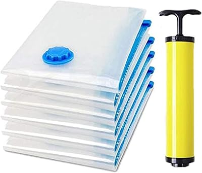 Sacs de rangement sous vide réutilisables peu encombrants avec pompe à vide, 70 x 100 cm (paquet de 7 sacs). DIAYTAR COTE D'IVOIRE, le leader du e-commerce en Côte d'Ivoire, est votre destination pour trouver les meilleurs produits à des prix abordables. Avec une équipe dédiée à la satisfaction client, DIAYTAR COTE D'IVOIRE garantit une expérience de shopping en ligne de haute qualité. Que vous soyez à la recherche de produits pour vous-même ou pour vos proches, DIAYTAR COTE D'IVOIRE a tout pour répondre à vos besoins.