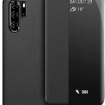 Coque huawei p30 pro, fonction veille/réveil automatique, fenêtre de visualisation pliable intelligente, coque