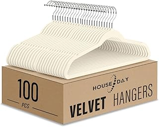 Cintre en velours antidérapant pour adultes, 45 cm, peu encombrant, house day, 100