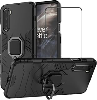 Coque oneplus nord second spring avec protecteur d'écran en verre trempé, coque