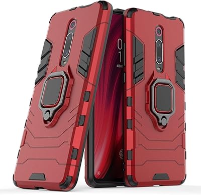 Coque de protection rigide antichoc avec anneau en métal et béquille compatible