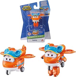 Figurine super wings transform-a-bots sunny de 2 pouces eu750030, orange