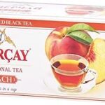 Thé noir aromatisé à la pêche d'azerbaïdjan 25 sachets de thé enveloppe 45g