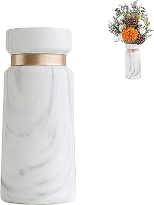 Vase à fleurs en porcelaine à motif marbre blanc pour la décoration de la maison (21 cm) cadeau élégant (style a). DIAYTAR COTE D'IVOIRE est une boutique en ligne généraliste qui propose plus de 300 000 références de produits divers, faisant d'elle la boutique leader en Cote d'Ivoire. Elle offre une large gamme de produits allant de l'électronique à la mode en passant par les produits alimentaires. Avec une telle variété, les clients peuvent trouver tout ce dont ils ont besoin en un seul endroit.