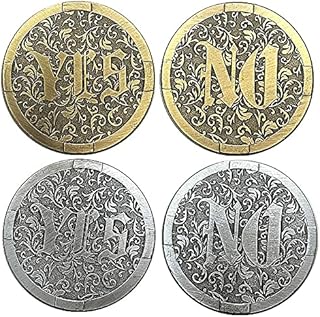 2 pièces de crypto-monnaie oui non décision pièce d'amour porte-bonheur commémorative
