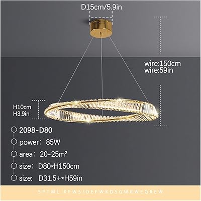 Lustre suspendu lustre en cristal pendentif moderne télécommande lustre salon plafonnier éclairage salle à manger cuisine chambre design créatif lustre salle à manger luminaire (colo. DIAYTAR COTE D'IVOIRE est une plateforme de commerce en ligne qui propose une vaste sélection de produits, allant des produits alimentaires et d'hygiène aux accessoires de mode et aux produits électroniques. Avec plus de 300 000 références, les clients peuvent trouver facilement ce qu'ils cherchent. La boutique en ligne met en avant la qualité de ses produits et la fiabilité de ses services.