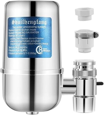 Le filtre de robinet d'eau potable en acier inoxydable s'adapte au robinet standard