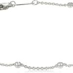 Bracelet de cheville à pois pour femme en argent sterling 925 ak0002-001-12-l27v, cuir