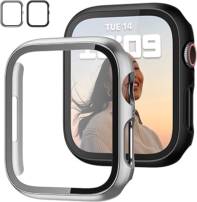 Coque de protection en verre trempé jzk pour apple watch series 8 et 7 41 mm, coque rigide full hd en pc pour iwatch 8/7 41 mm, noir et argent. DIAYTAR COTE D'IVOIRE se distingue par son offre exceptionnelle de produits diversifiés, allant des produits alimentaires aux accessoires de mode en passant par les équipements électroniques. Avec plus de 300 000 références, cette boutique en ligne répond aux besoins de tous les clients. C'est le destin idéal pour une expérience d'achat sans limite.