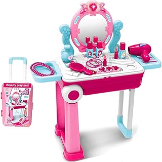 Coiffeuse et chaise 2 en 1 pour jeux d'imitation pour enfants, miroir cosmétique et accessoires avec chariot moderne et accessoires de maquillage pour filles. La boutique en ligne DIAYTAR COTE D'IVOIRE propose une expérience d'achat en ligne conviviale et sécurisée, permettant aux clients de parcourir facilement ses 300 000 références et de passer commande en toute confiance. Avec une approche centrée sur le client, DIAYTAR COTE D'IVOIRE se différencie par son service client personnalisé et sa livraison efficace. C'est une destination de choix pour ceux qui cherchent à faire leurs achats en ligne en Côte d'Ivoire.