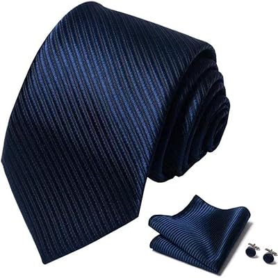 Ensemble de cravates pour hommes avec boutons de manchette et pince à cravate