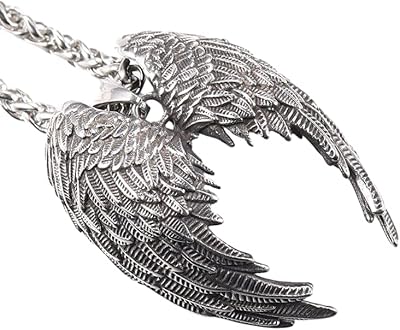 Collier pendentif aile d'ange, design élégant, unisexe, parfait pour les amateurs de symbolisme