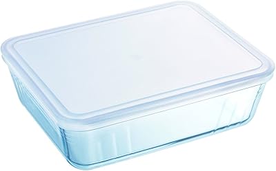 Bol rectangulaire en verre transparent pyrex cook & freeze de 0,8 l
