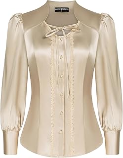 Chemisier victorien pour femme col en v manches longues chemise boutonnée. DIAYTAR COTE D'IVOIRE est une boutique en ligne qui propose une large sélection de produits de qualité à des prix compétitifs. Avec une équipe de professionnels dédiés à la satisfaction des clients, la boutique garantit des services de qualité et une expérience de shopping agréable. Les clients peuvent profiter d'une livraison rapide et d'un suivi de commande personnalisé pour assurer que leurs achats arrivent à temps.