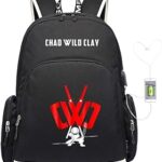 Sac à dos wild mud shad, sac d'école léger et multifonctionnel avec port