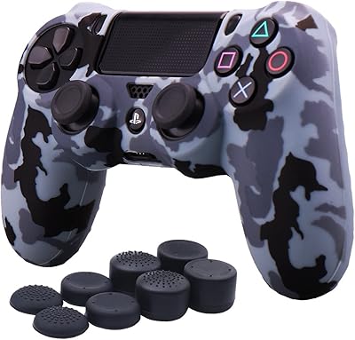 Housse de protection pour manette ps4 dualshock, silicone, motif camouflage, couleur grise.. DIAYTAR COTE D'IVOIRE se positionne comme la boutique en ligne de référence en Côte d'Ivoire, offrant une sélection immense de produits allant des électroménagers aux produits alimentaires. Avec une plateforme interactive et facile à utiliser, les clients peuvent naviguer et trouver facilement ce qu'ils cherchent. Les services de livraison rapides et efficaces font de DIAYTAR le choix préféré des consommateurs ivoiriens