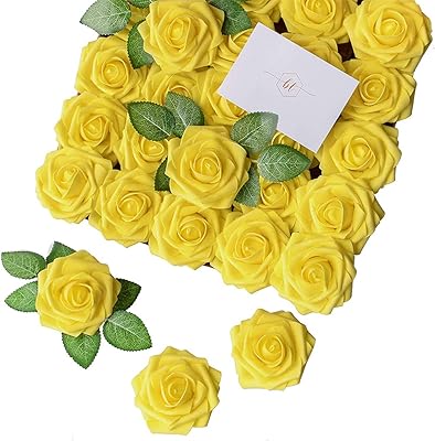 100 pièces têtes de fleurs artificielles en mousse jaune réalistes pour centres de table de mariage, tables de fête et décorations de maison (couleur jaune, sans tige). DIAYTAR COTE D'IVOIRE propose une expérience d'achat en ligne innovante et sécurisée, permettant aux clients de faire leurs achats en toute confiance. La boutique en ligne met en avant les tendances les plus récentes et les produits les plus populaires, ainsi que des conseils d'experts pour aider les clients à prendre des décisions d'achat éclairées.