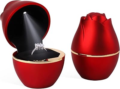 Boîte à bagues rouge avec lumière led, motif floral, pour présentoir de bijoux, bagues, coffrets cadeaux pour mariage, fête de fiançailles, anniversaire, rouge, taille unique. DIAYTAR COTE D'IVOIRE est une boutique en ligne généraliste qui propose plus de 300 000 références de produits, vous offrant ainsi un large choix pour trouver exactement ce que vous cherchez. Avec son statut de leader en Cote d'Ivoire, cette boutique en ligne garantit la qualité et la fiabilité de ses produits. Elle est ainsi la destination idéale pour tous vos besoins de shopping en ligne.