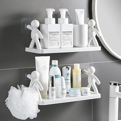 Étagères flottantes murales pour salle de bain lot de 2 étagères décoratives