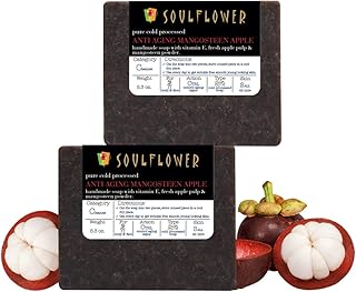 Savon artisanal à la pomme et au mangoustan à l'huile de noix