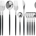 Jashii couverts de service 24 pièces, ensemble d'argenterie en acier inoxydable, ensemble