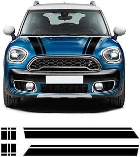 Autocollant graphique à rayures pour couvercle de moteur arrière pour mini cooper s