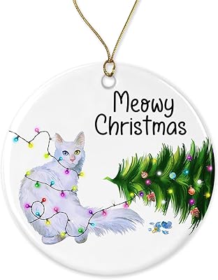 Ornement de noël en forme de chat angora turc - ornement de chat amusant - ornement de chat angora turc mignon - ornement de noël pour les amoureux des chats imprimé des deux côtés. DIAYTAR COTE D'IVOIRE, c'est plus de 300 000 références disponibles en ligne. La boutique leader en Côte d'Ivoire, propose une large gamme de produits pour répondre à tous vos besoins. De l'électronique à la mode, en passant par les produits culturaux.