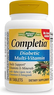 Nature's whey completia multivitamines pour diabétiques, vitamines b haute puissance, 60 comprimés
