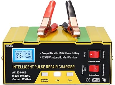 Chargeur de batterie de voiture goneer 12v/24v, type de réparation d'impulsion intelligent, entretien