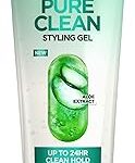 Gel coiffant garnier fructis pure clean pour unisexe, 6,8 oz