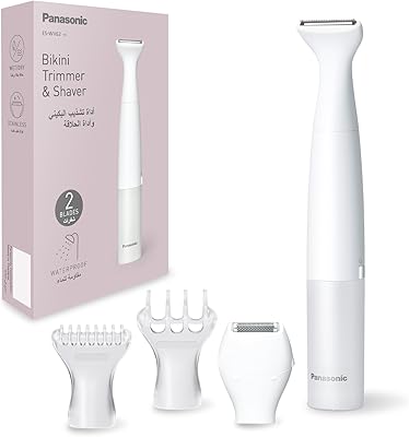 Tondeuse et rasoir de bikini panasonic pour femme avec 4 accessoires pour un soin