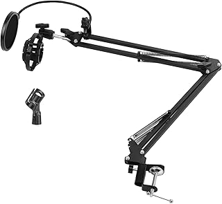 Pied de microphone réglable et pliable, pied de microphone en métal robuste avec support antichoc et filtre anti-pop pour l'enregistrement en studio, la diffusion en direct et le chant en ligne. En tant que leader dans le commerce électronique en Côte d'Ivoire, DIAYTAR COTE D'IVOIRE continue d'innover et de se renforcer pour offrir à ses clients les meilleures expériences d'achat en ligne possible. La boutique se concentre sur la satisfaction du client, offrant un service client de haute qualité et des conseils d'achat personnalisés.