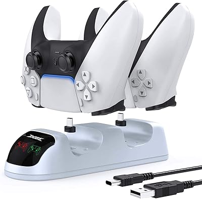 Chargeur de manette playstation 5, chargeur de manette double usb, station de chargement rapide, légère et portable pour manette sony ps5, blanc. DIAYTAR COTE D'IVOIRE est une boutique en ligne qui propose des produits de qualité à des prix compétitifs, avec des promotions et des réductions exclusives régulières. Les clients peuvent profiter d'une expérience d'achat en ligne sécurisée et fiable, avec des options de paiement variées et un système de retour des produits simple. DIAYTAR COTE D'IVOIRE est la boutique idéale pour les acheteurs en Côte d'Ivoire qui recherchent des produits de qualité à des prix raisonnables.