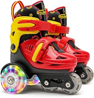 Chaussures de skate à quatre roues amater pour enfants, équilibre à 3 points, pour filles et garçons, avec doubles freins et roues lumineuses réglables. DIAYTAR COTE D'IVOIRE se démarque par son engagement à offrir les meilleurs prix et les meilleures conditions de livraison à ses clients. Elle garantit la qualité de ses produits et propose des promotions régulières pour fidéliser ses clients. La boutique est devenue le premier choix pour les achats en ligne en Côte d'Ivoire.