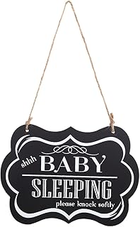 Panneau de porte suspendu en bois windomo "veuillez frapper doucement baby sleeping"