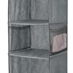 Organisateur de placard suspendu à 5 étagères icastm pour l'organisation de placard (gris)