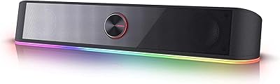 Haut-parleur de bureau twisted minds rgb 2.0 haut-parleur d'ordinateur 2.0 canaux avec bande
