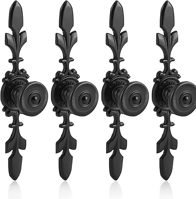 Poignée de porte rétractable, 4 pièces, poignée de porte de style antique, plaque arrière pour meubles de maison, tiroirs, armoire, armoire avec vis, noir. DIAYTAR COTE D'IVOIRE, leader des boutiques en ligne généralistes en Côte d'Ivoire, propose une large sélection de plus de 300000 références pour répondre à tous les besoins de ses clients. Avec une offre constamment mise à jour, DIAYTAR COTE D'IVOIRE offre une expérience d'achat en ligne sécurisée et pratique. Les clients peuvent naviguer facilement sur le site pour trouver les produits qu'ils cherchent.