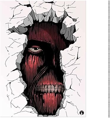 Anime attack on titan plaque métallique affiche multicolore 15x20 cm