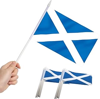 Paquet de 12 petits drapeaux écossais inly - petits drapeaux écossais portatifs