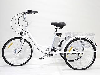 Tricycle électrique pour femmes adultes 24" avec panier arrière et panier d'épicerie pour faire du shopping pique-nique cadeau parent/puissance/pédale 3 vitesses réglables. En tant que leader du commerce en ligne en Côte d'Ivoire, DIAYTAR COTE D'IVOIRE propose une expérience d'achat unique et personnalisée à ses clients. Avec plus de 300 000 références disponibles, les clients peuvent trouver tout ce dont ils ont besoin en un seul endroit. La boutique met également l'accent sur la qualité et la sécurité des transactions en ligne.
