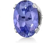 Boucles d'oreilles en argent sterling 925 avec tanzanite royale