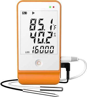 Capteur d'humidité, enregistreur de données de température avec sonde externe, alertes de notification
