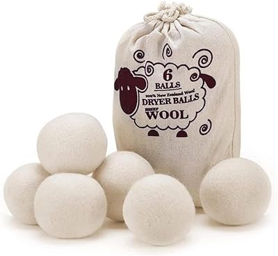 6 pièces boules de séchage de laine en plastique réutilisables, ensemble de boules